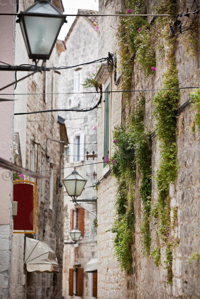 Old Stone Narrow Streets of Trogir, Croatia photo