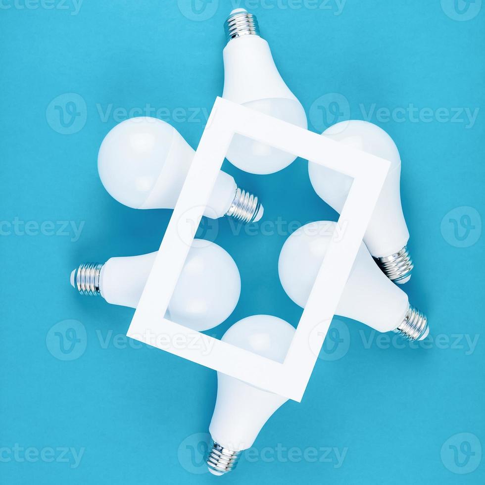 Energy saving and eco friendly LED light bulbs photo