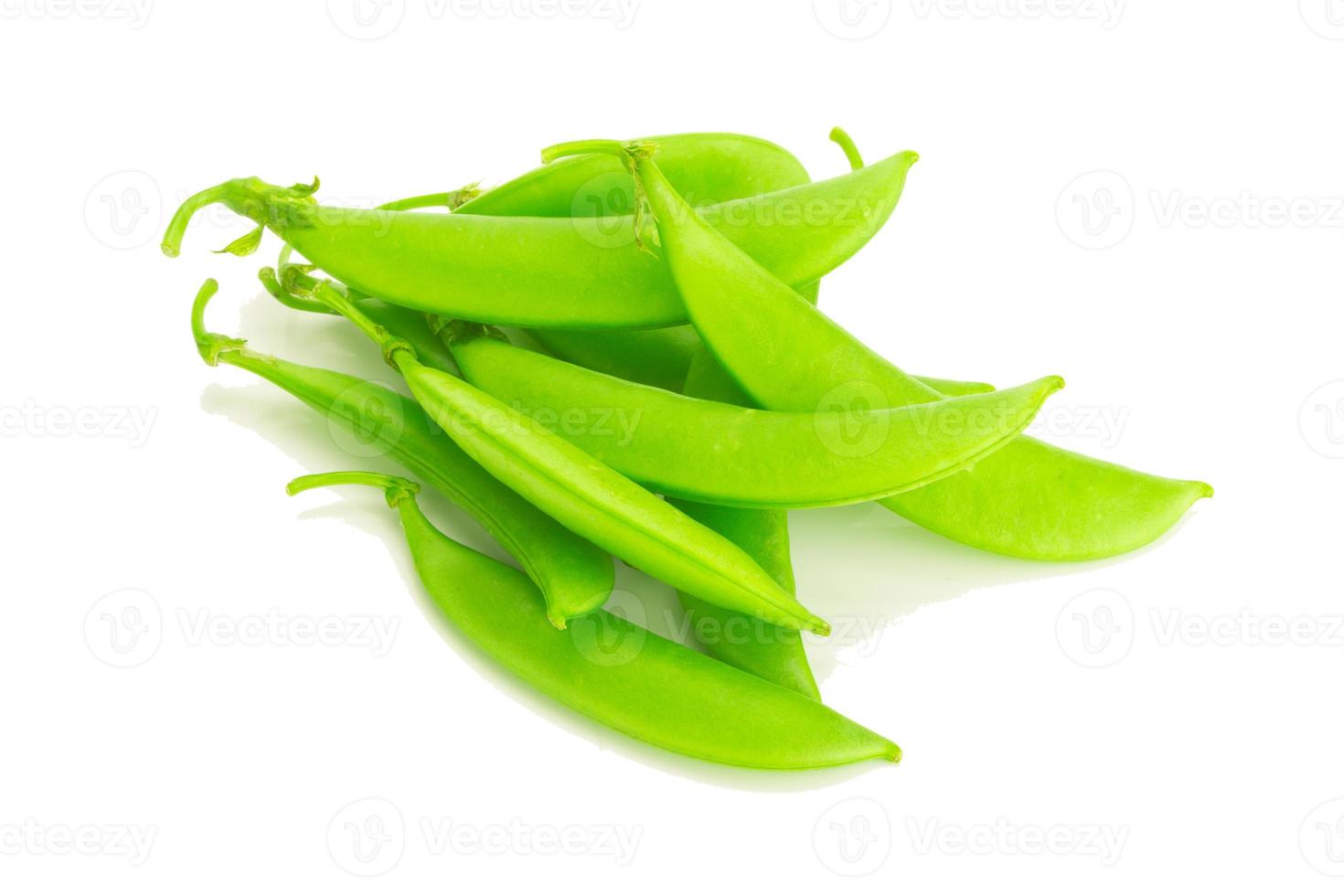 snap peas isolated on white background photo