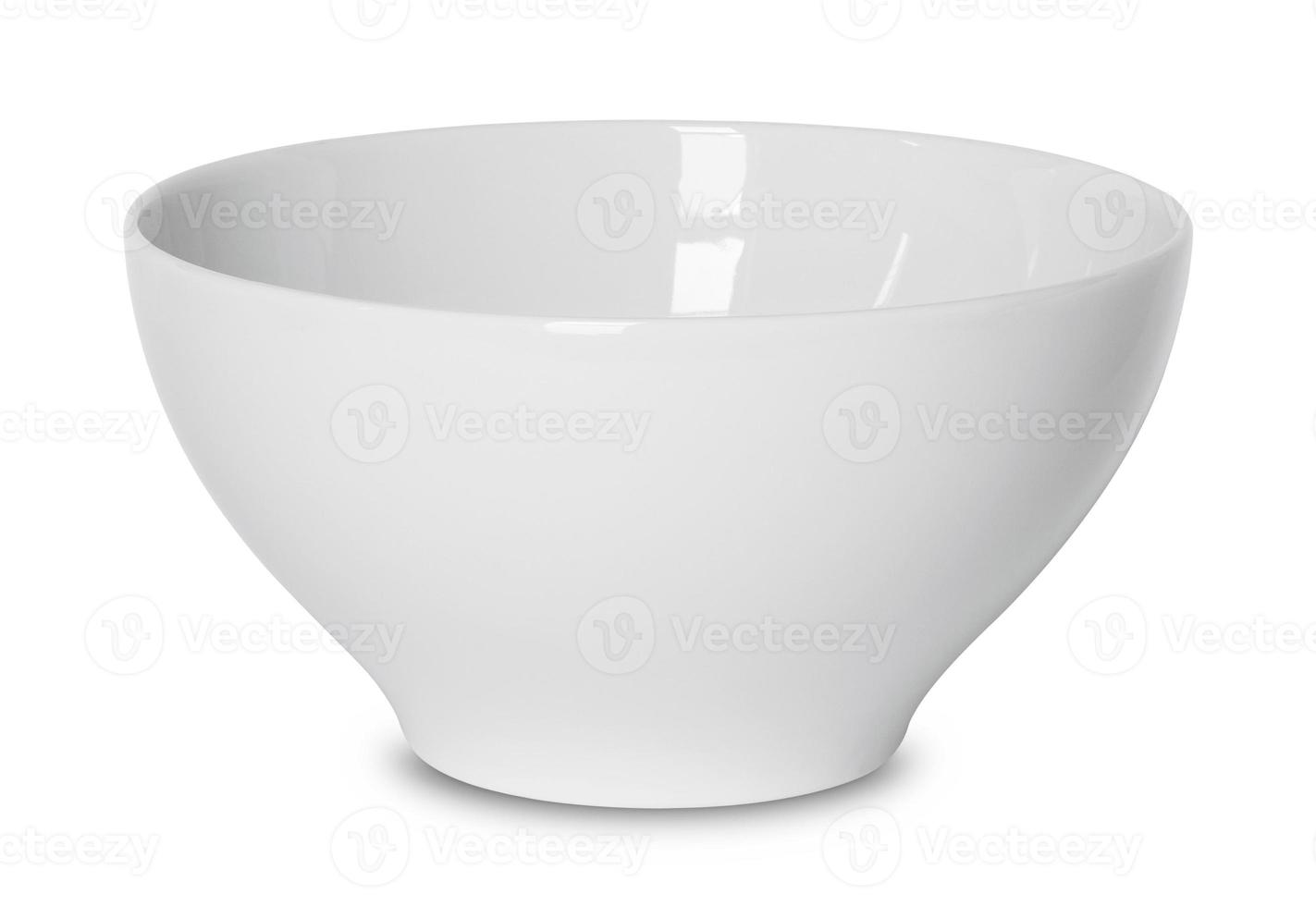 empty white bowl isolated on white photo