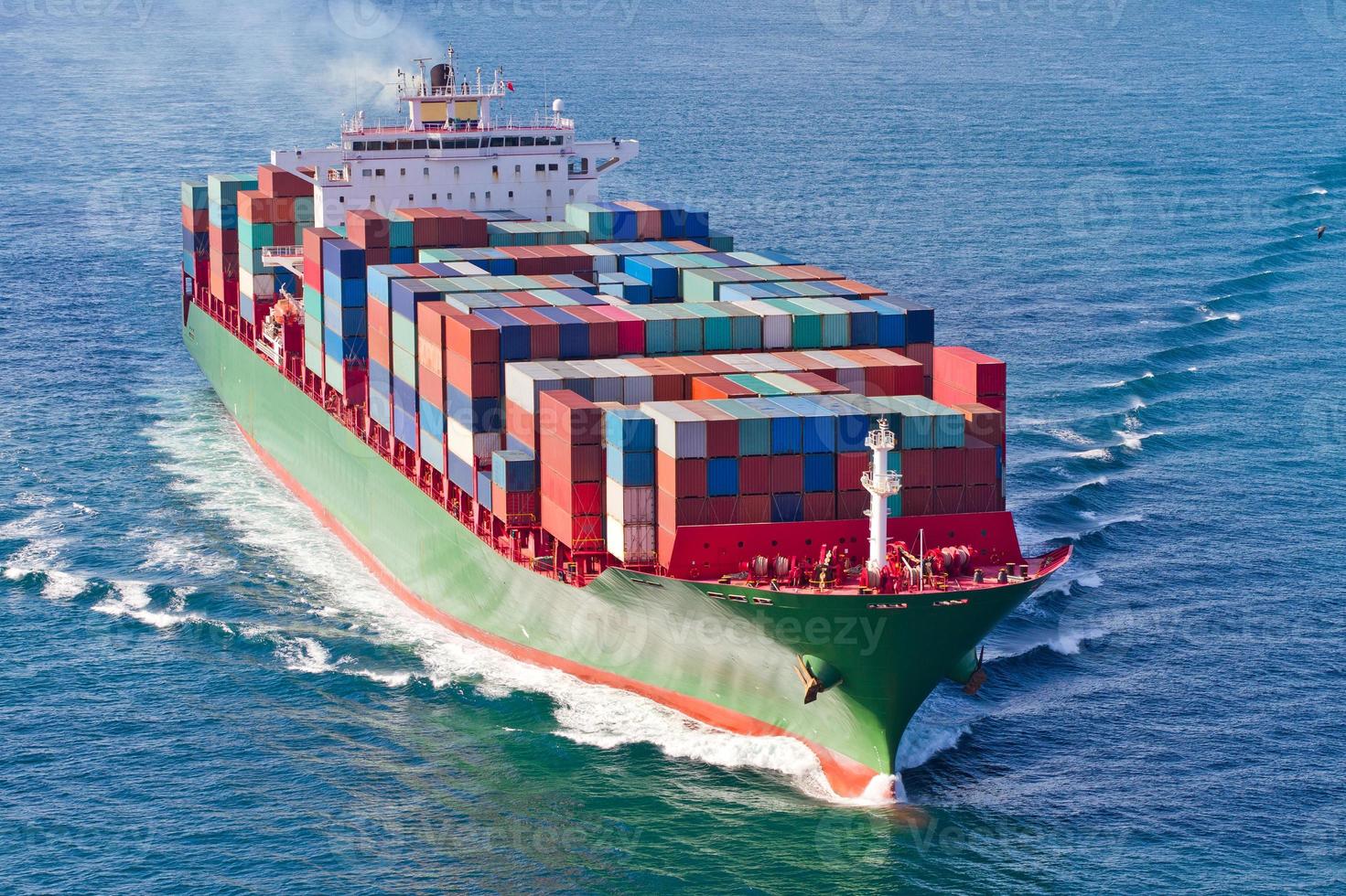 Container Ship in sea photo