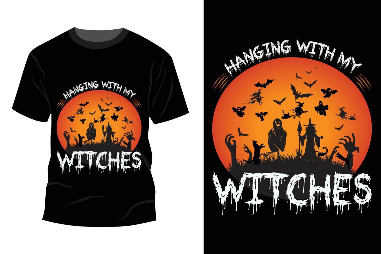 diseño de camiseta de halloween vector