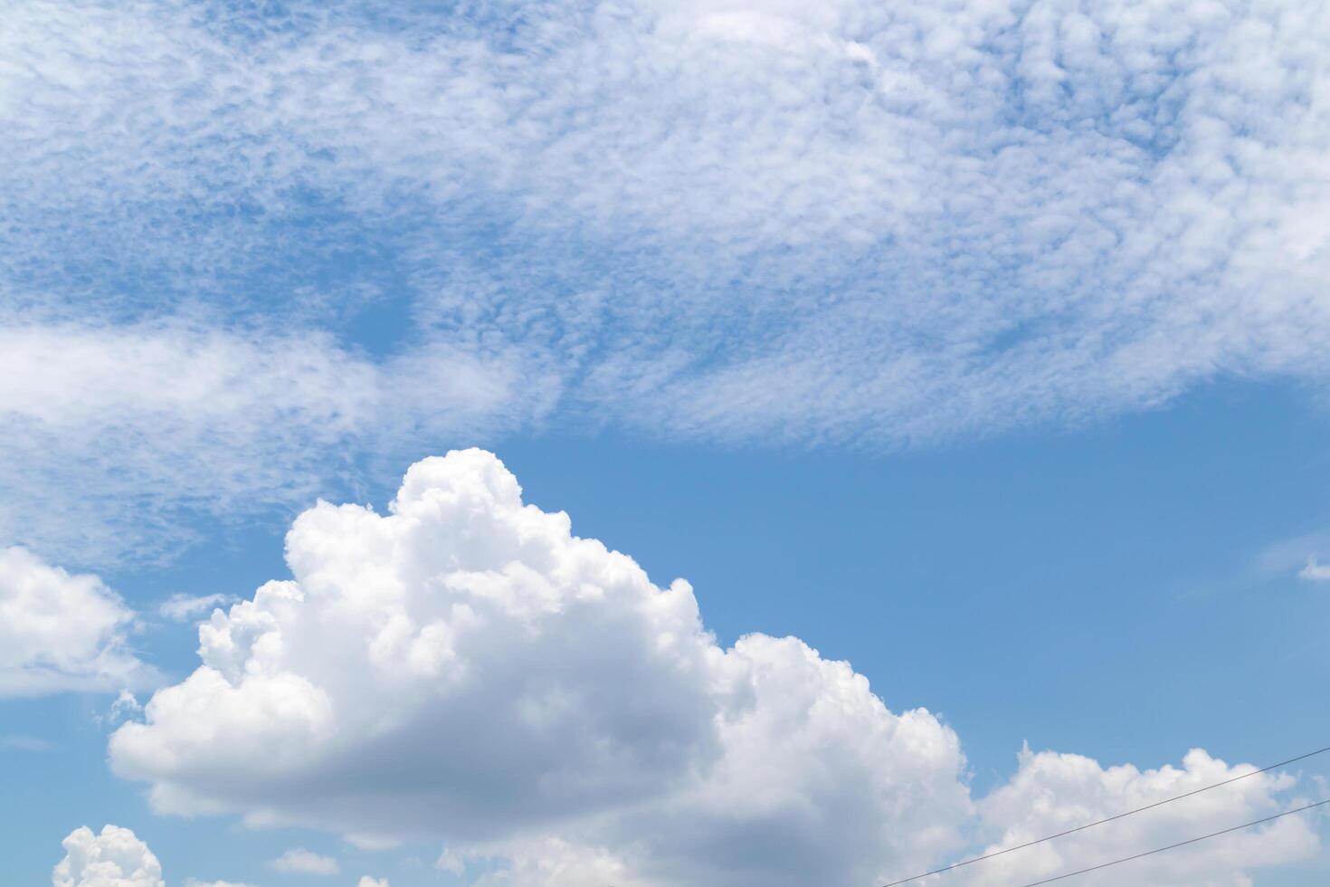 Blue sky with clouds, Sky background image photo