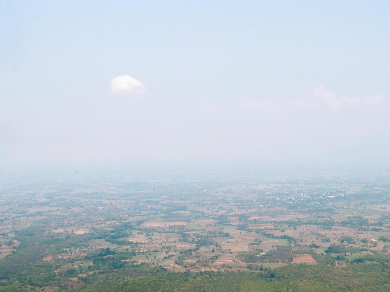 City view from a mountain view, Use the sky as free space photo