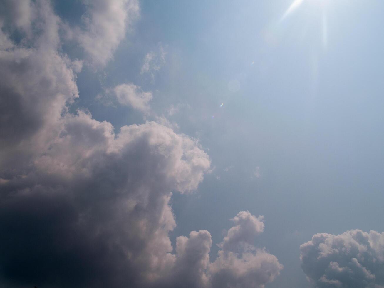 Blue sky with clouds, Sky background image photo
