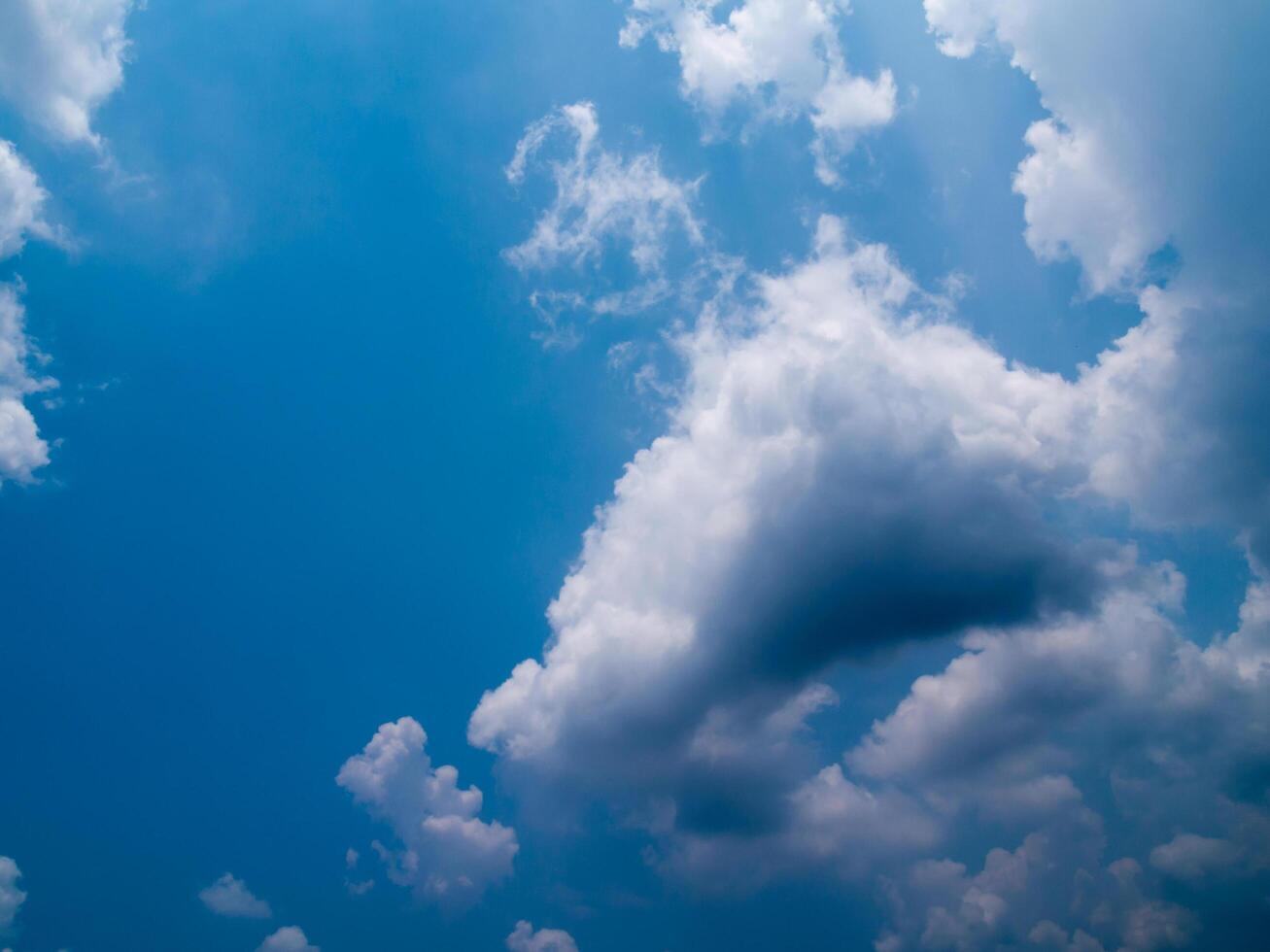 Blue sky with clouds, Sky background image photo