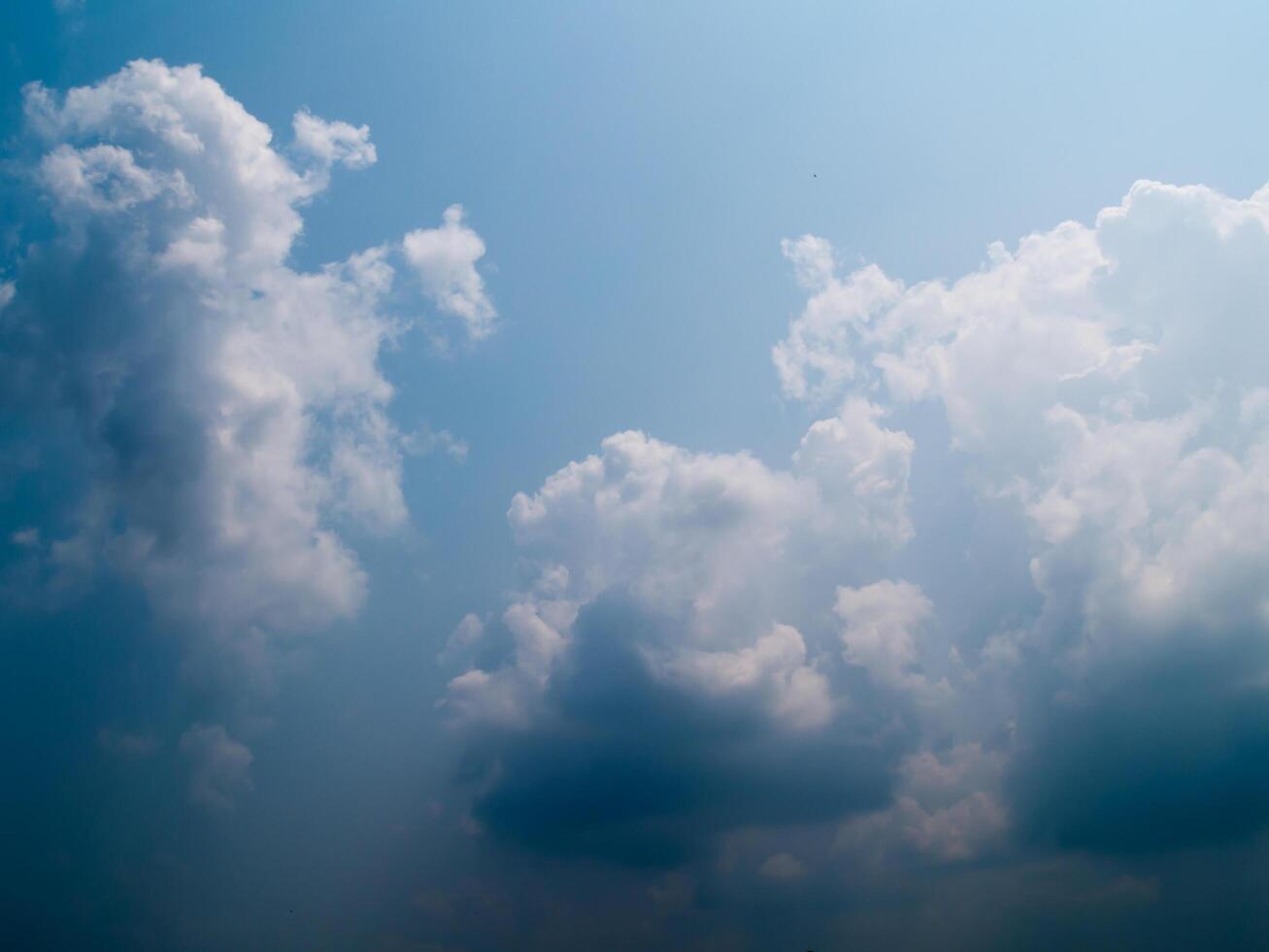 Blue sky with clouds, Sky background image photo
