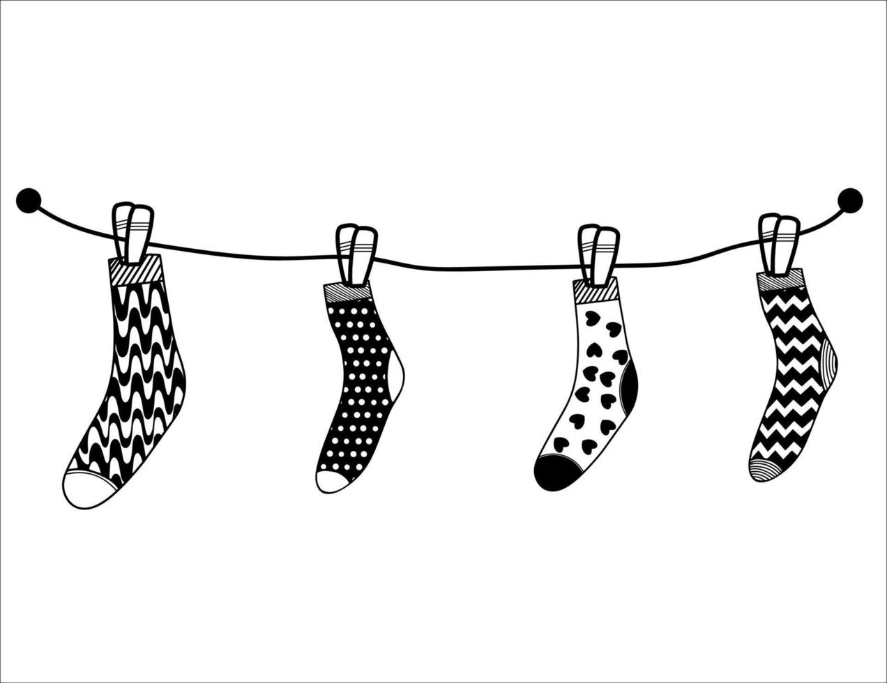 Hanging Sock Decoration Set vector