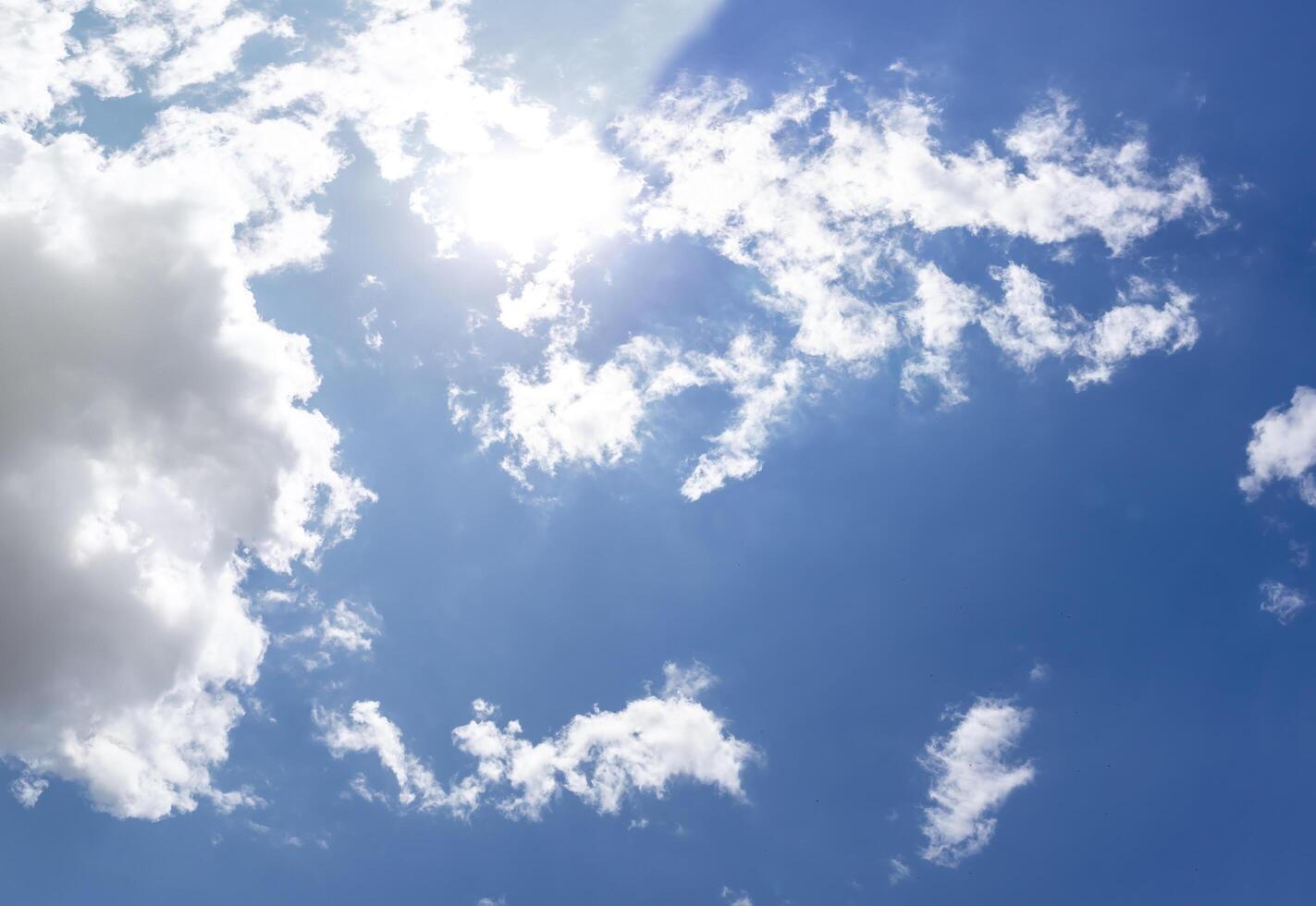 Blue sky with clouds, Sky background image photo