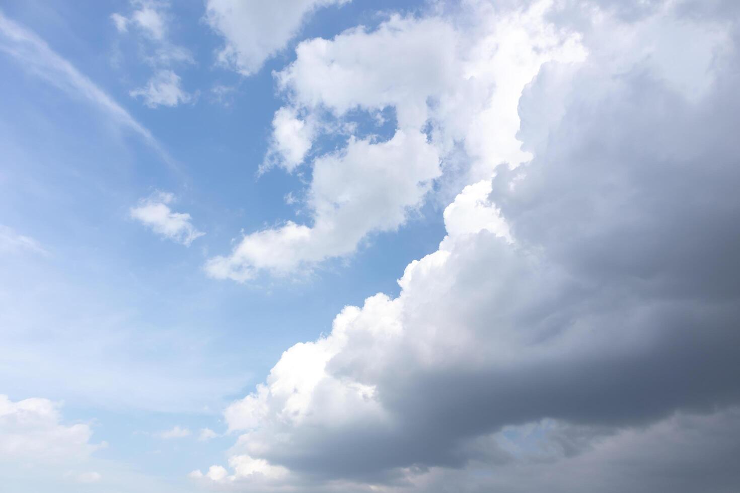 Blue sky with clouds, Sky background image photo