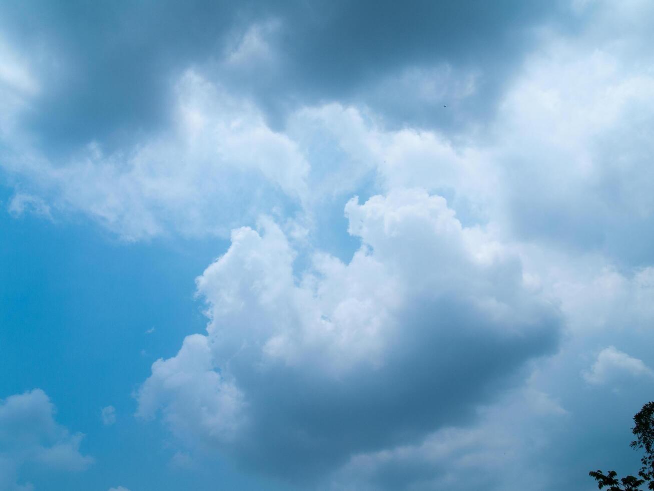 Blue sky with clouds, Sky background image photo