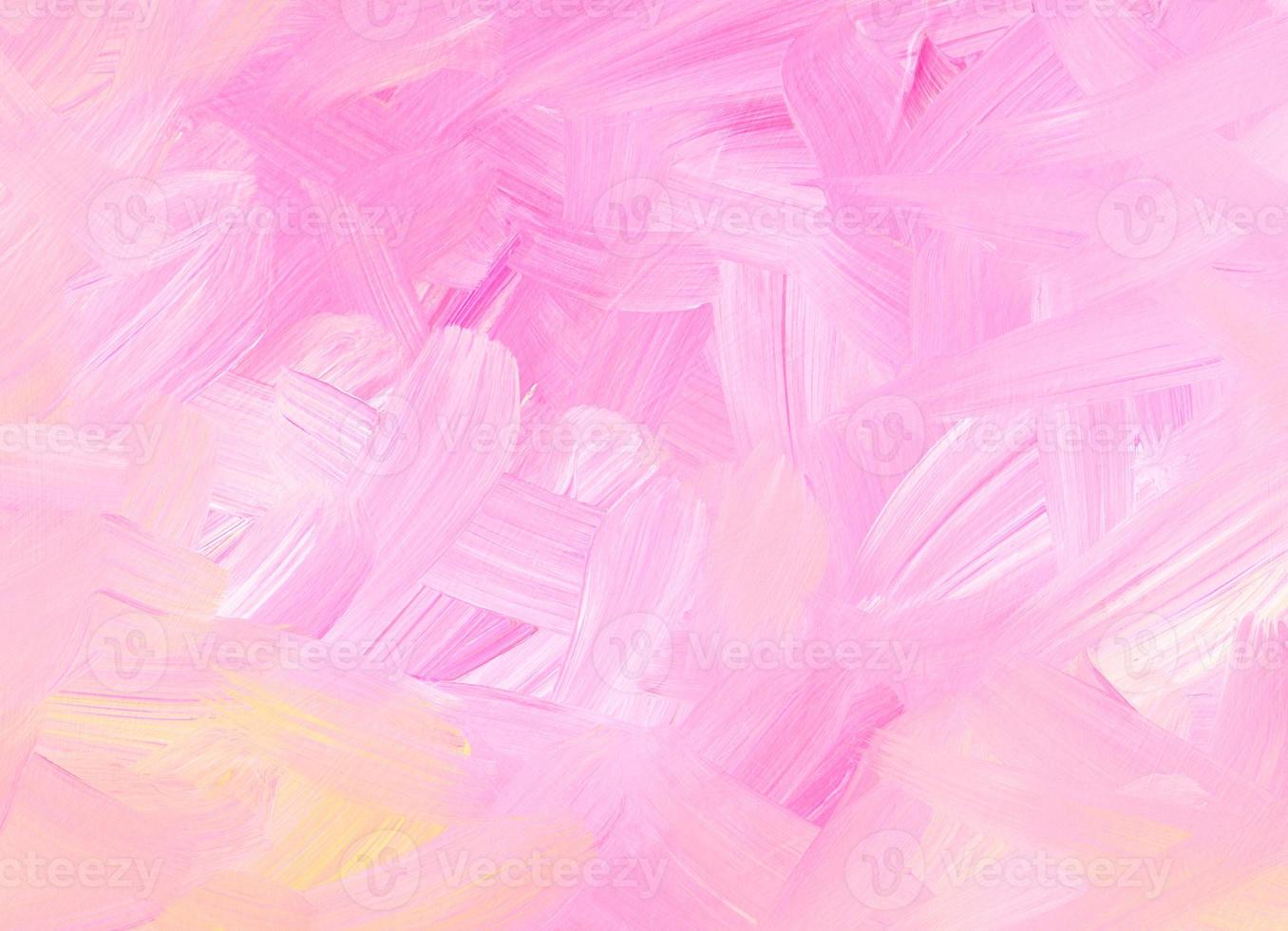 Abstract pastel pink, yellow, white background texture. Soft brush strokes on paper. Colorful light artistic backdrop. photo