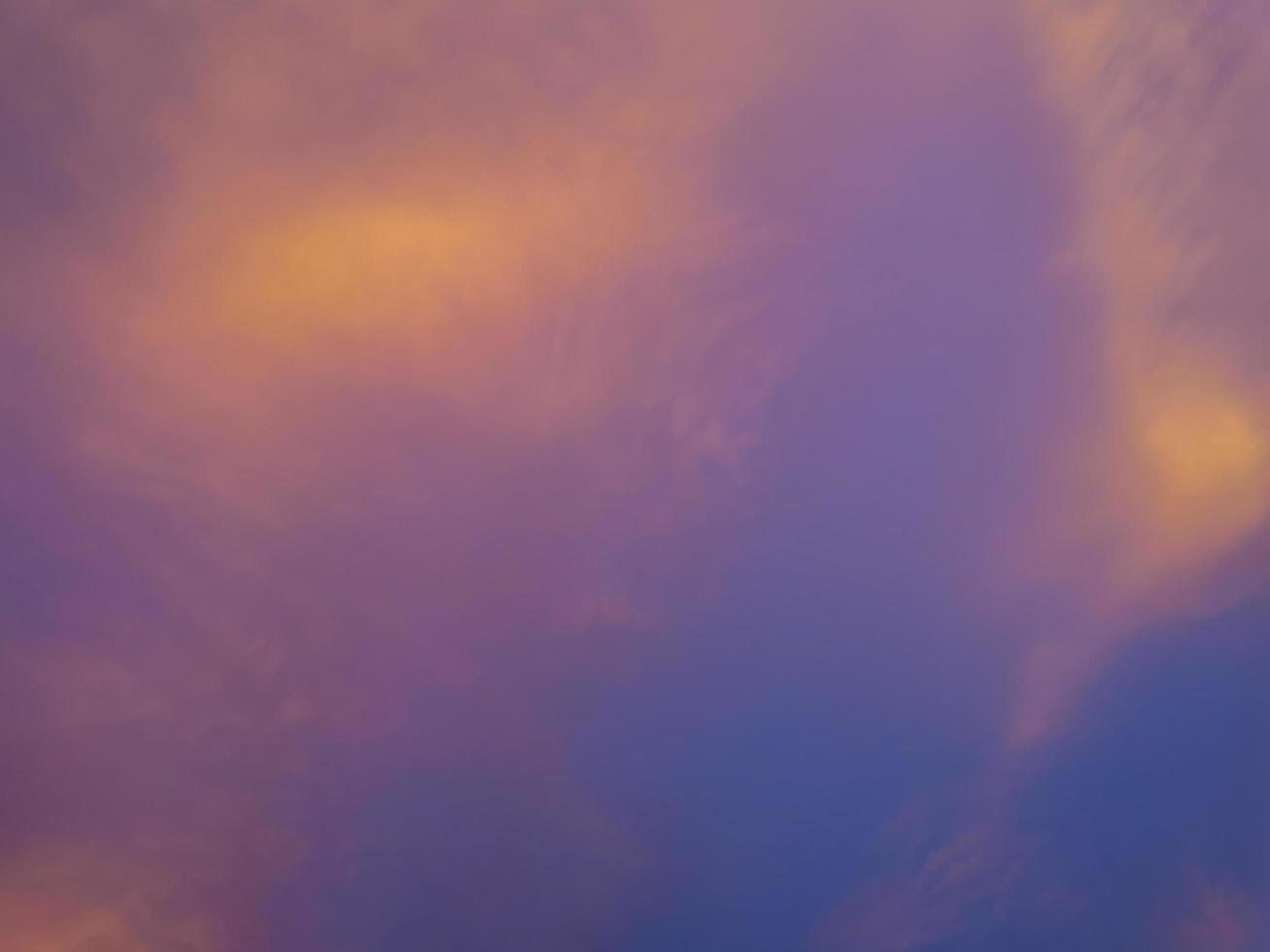 evening sky blue orange beautiful photo