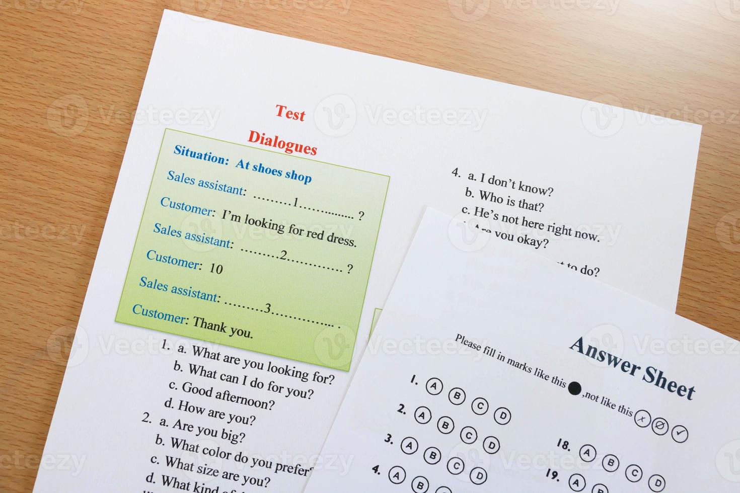 english dialogues test photo