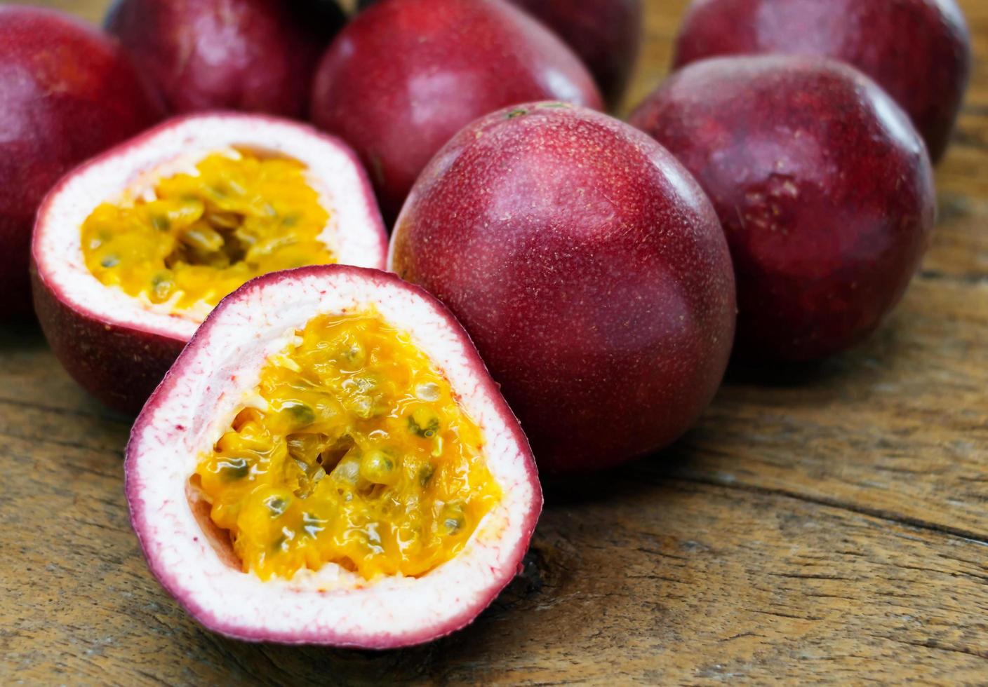 cut passion fruits 11703710 Stock Photo at Vecteezy