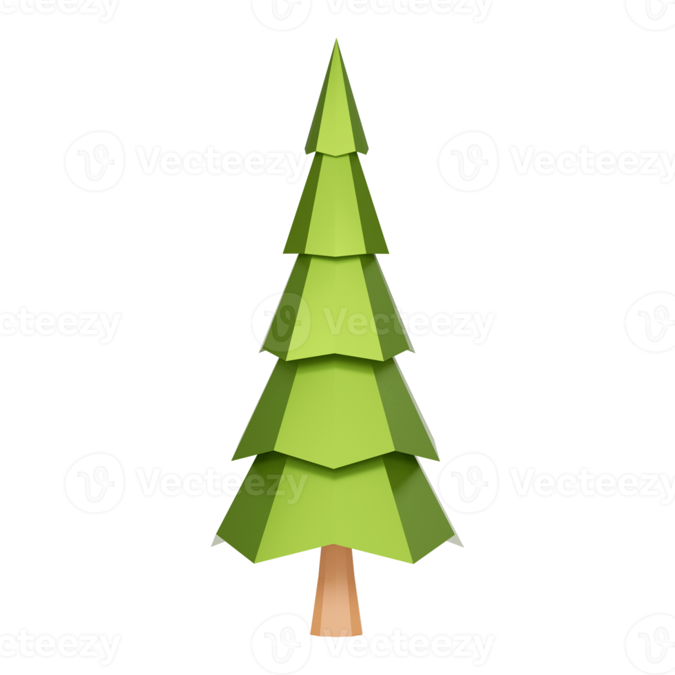 Christmas tree isolated 3d render png