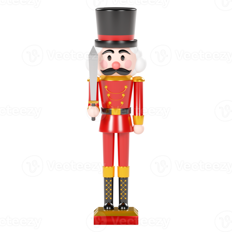 Nutcracker isolated 3d render png