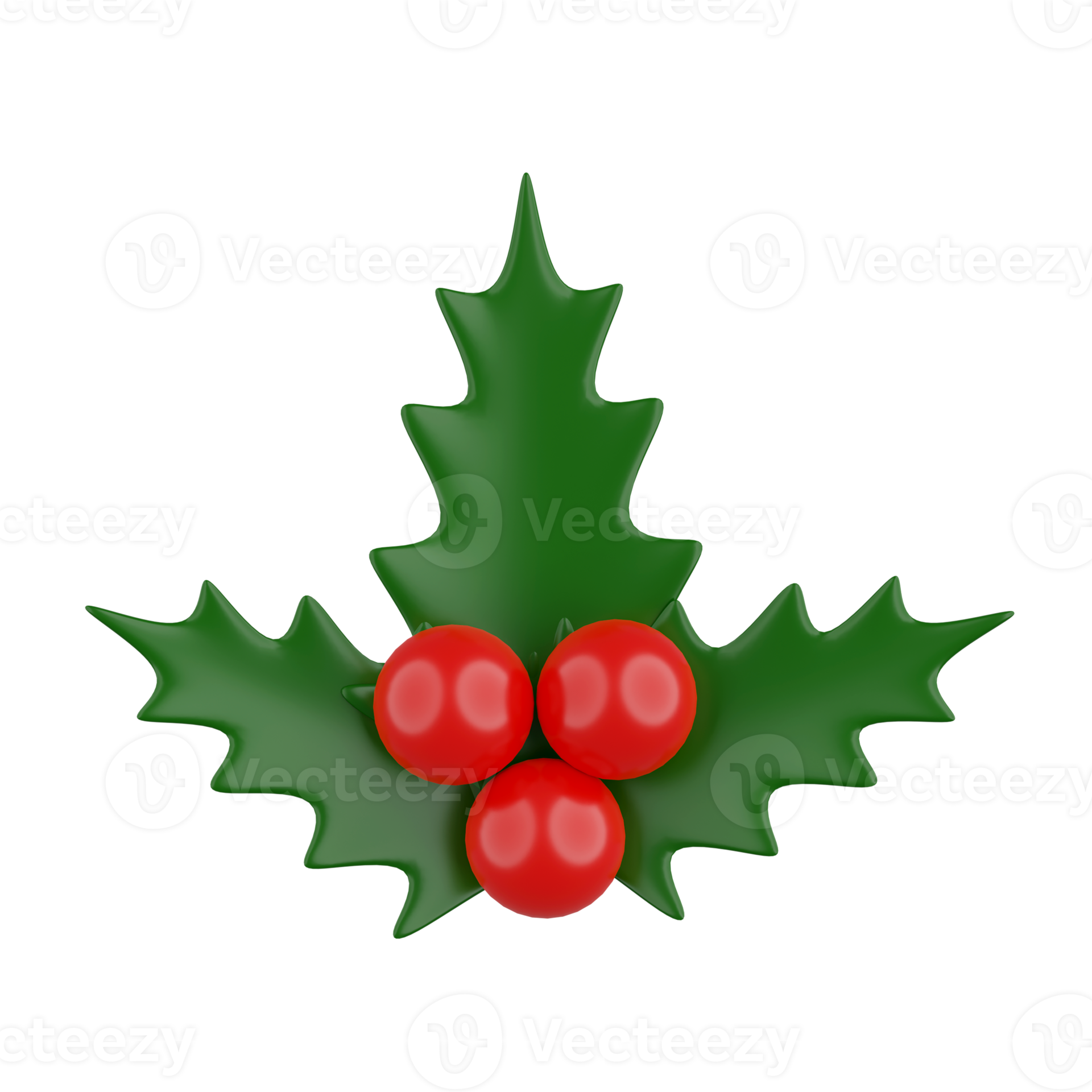Christmas leaf isolated 3d render 11704215 PNG