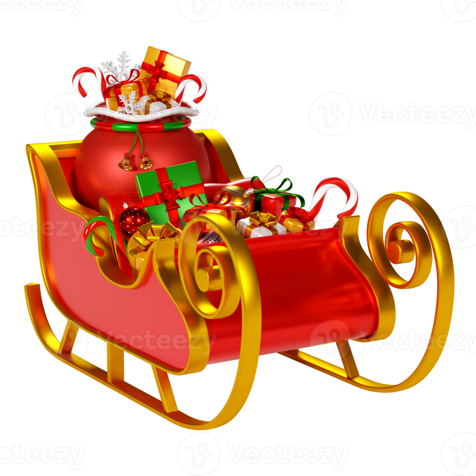 Natale ornamenti isolato 3d rendere png