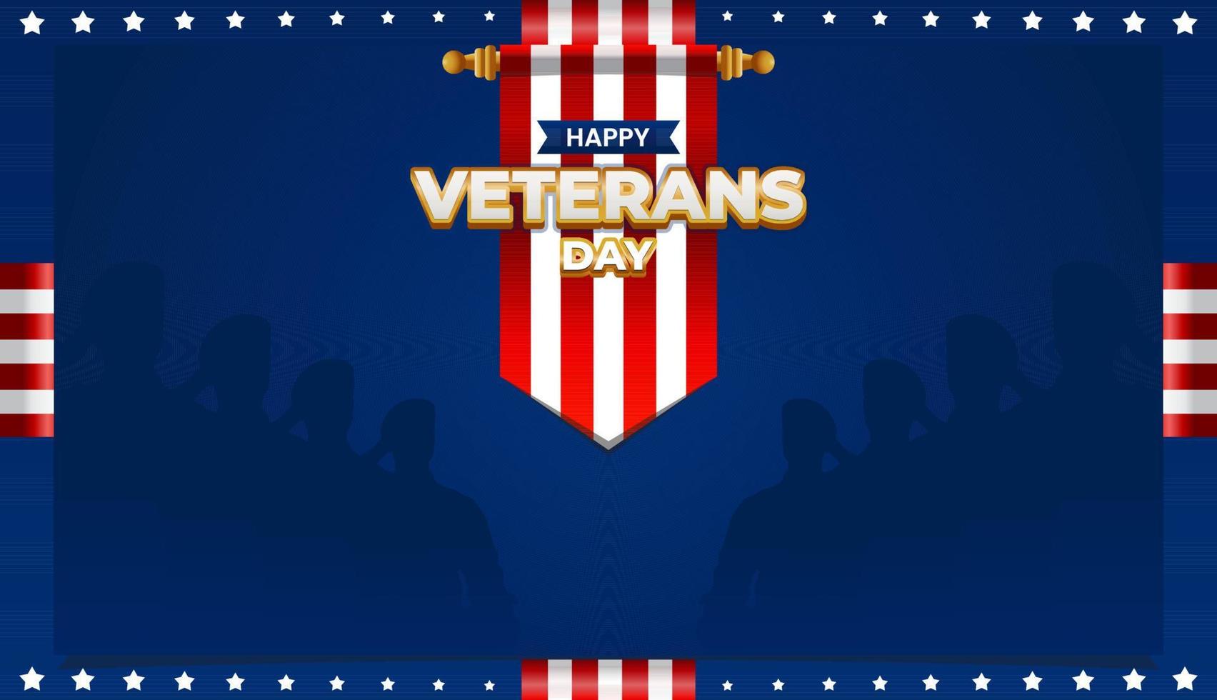 veterans day background design vector