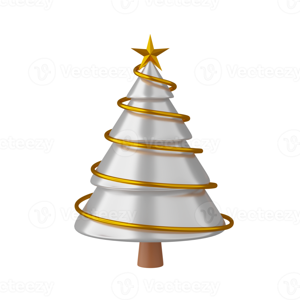 Christmas tree isolated 3d render png