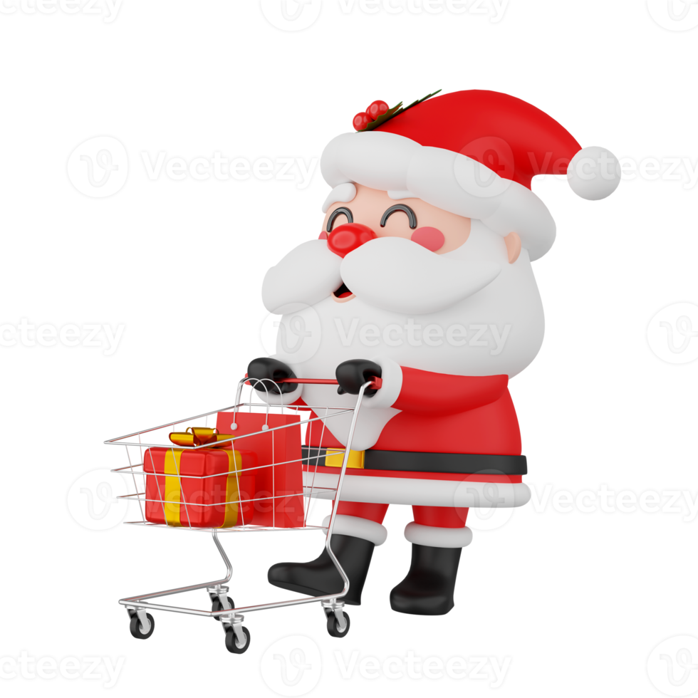 Santa Claus isolated 3d render png