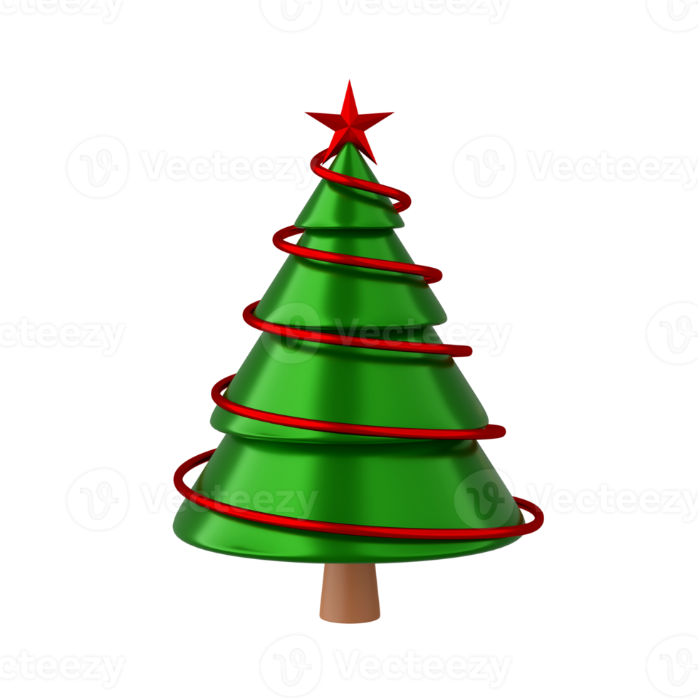 Christmas tree isolated 3d render png