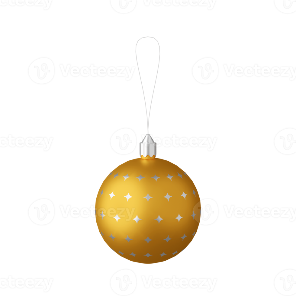 boule de noël rendu 3d isolé png