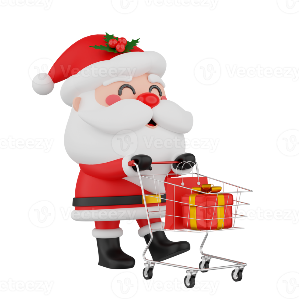 Santa Claus isolated 3d render png