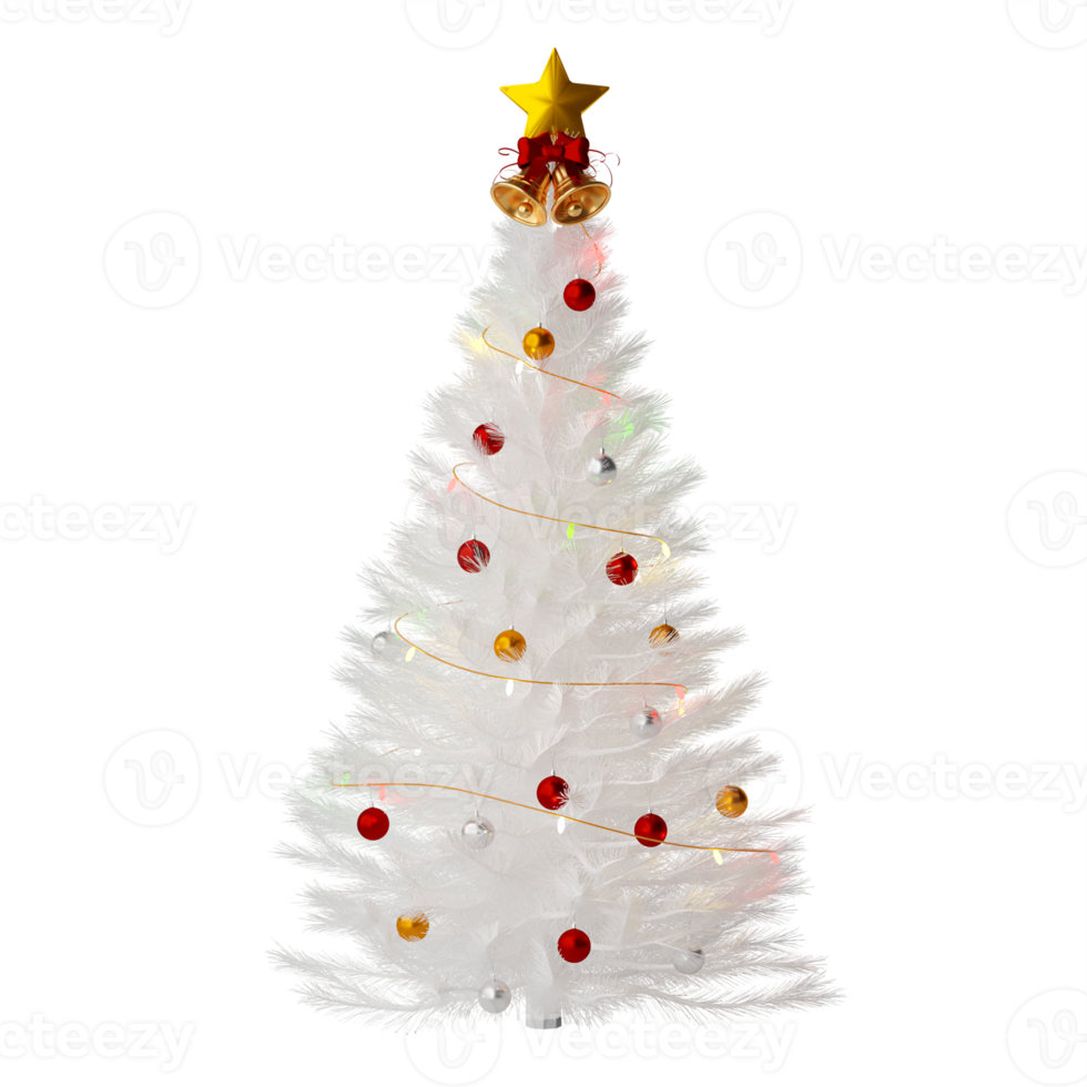 Christmas tree isolated 3d render png