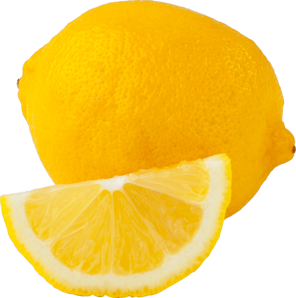 isolated lemon fruit on transparent background. png