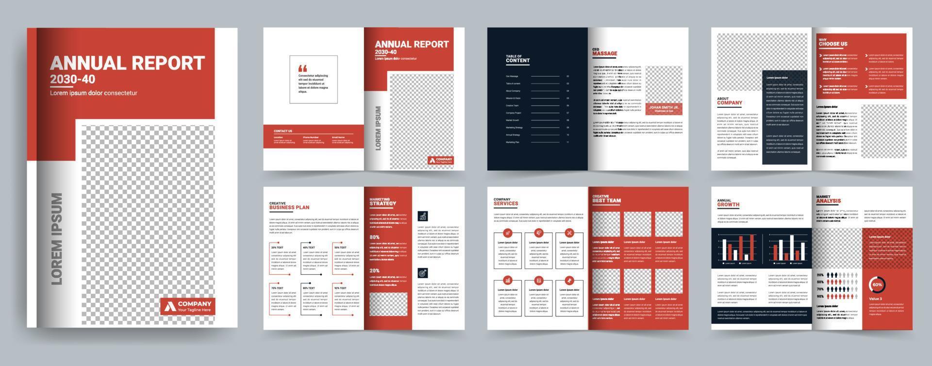 Minimal business brochure template and annual report or company profile or project proposal layout vector