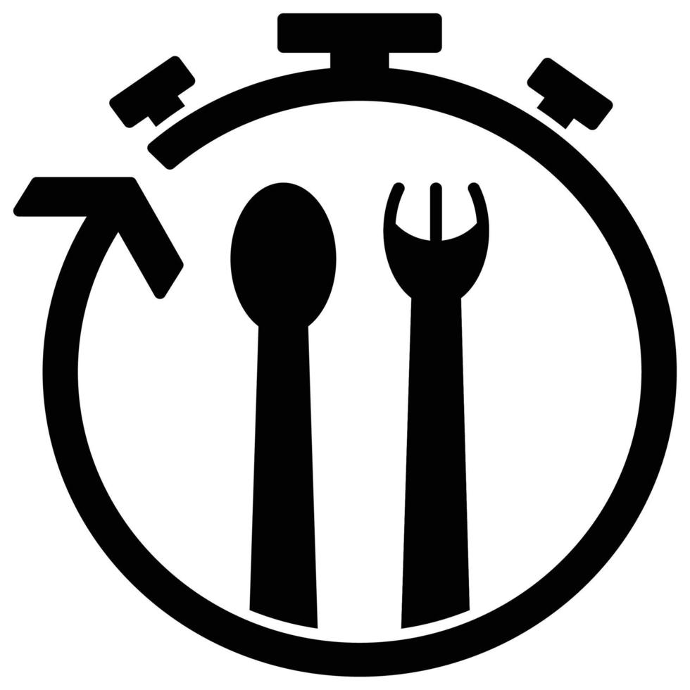 Eating time icon, Food Service Theme vector