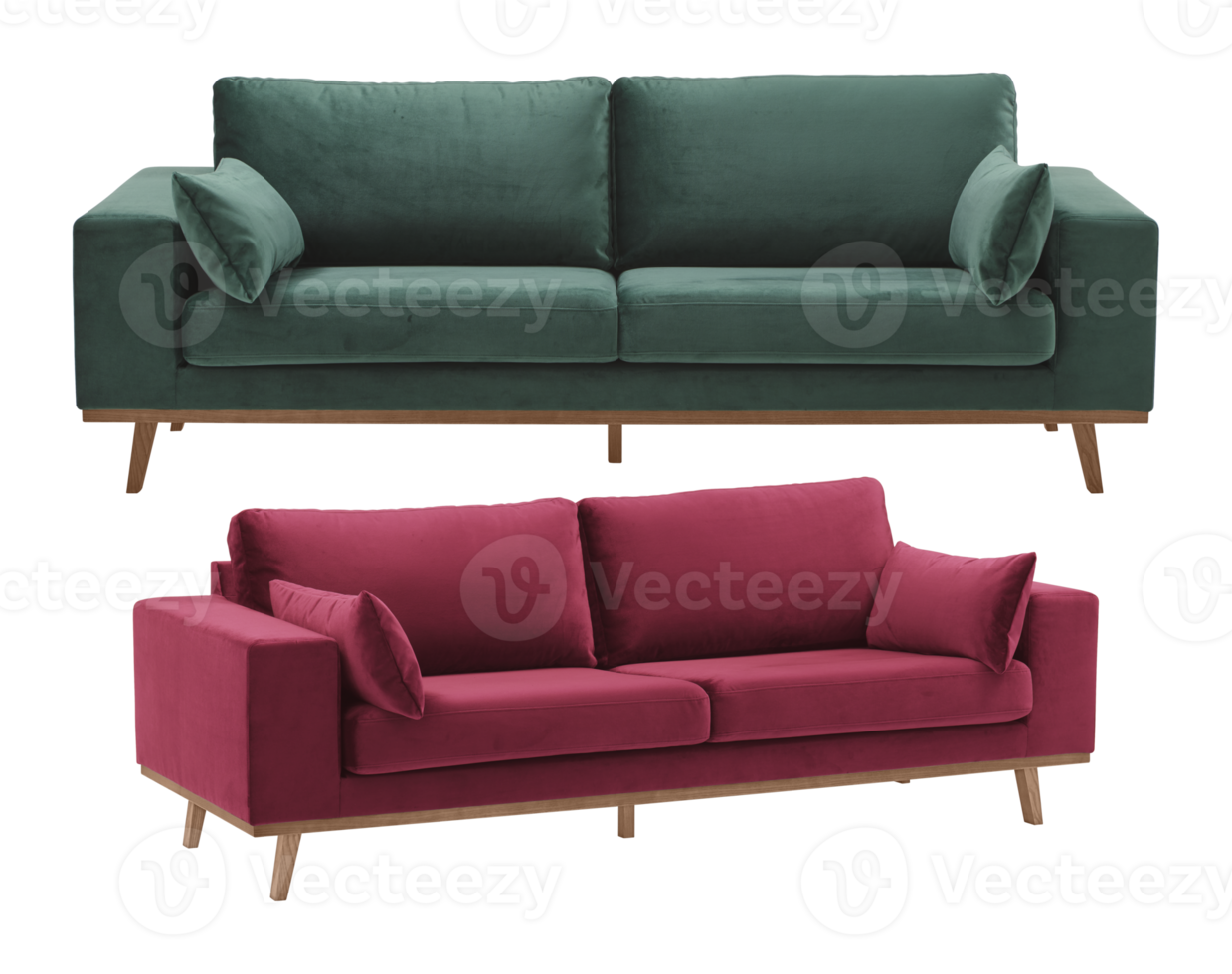 sofa green red cut out transparent background 11704770 PNG