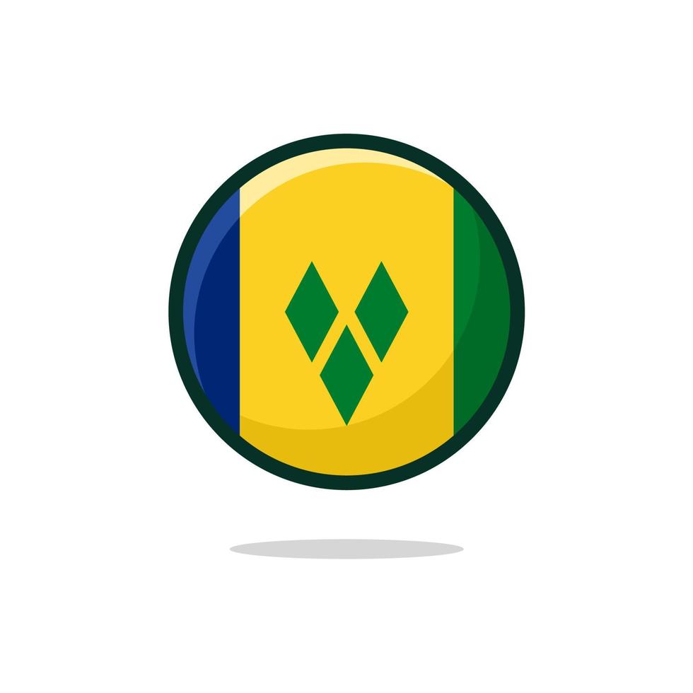 Saint Vincent and the Grenadines Flag Icon vector