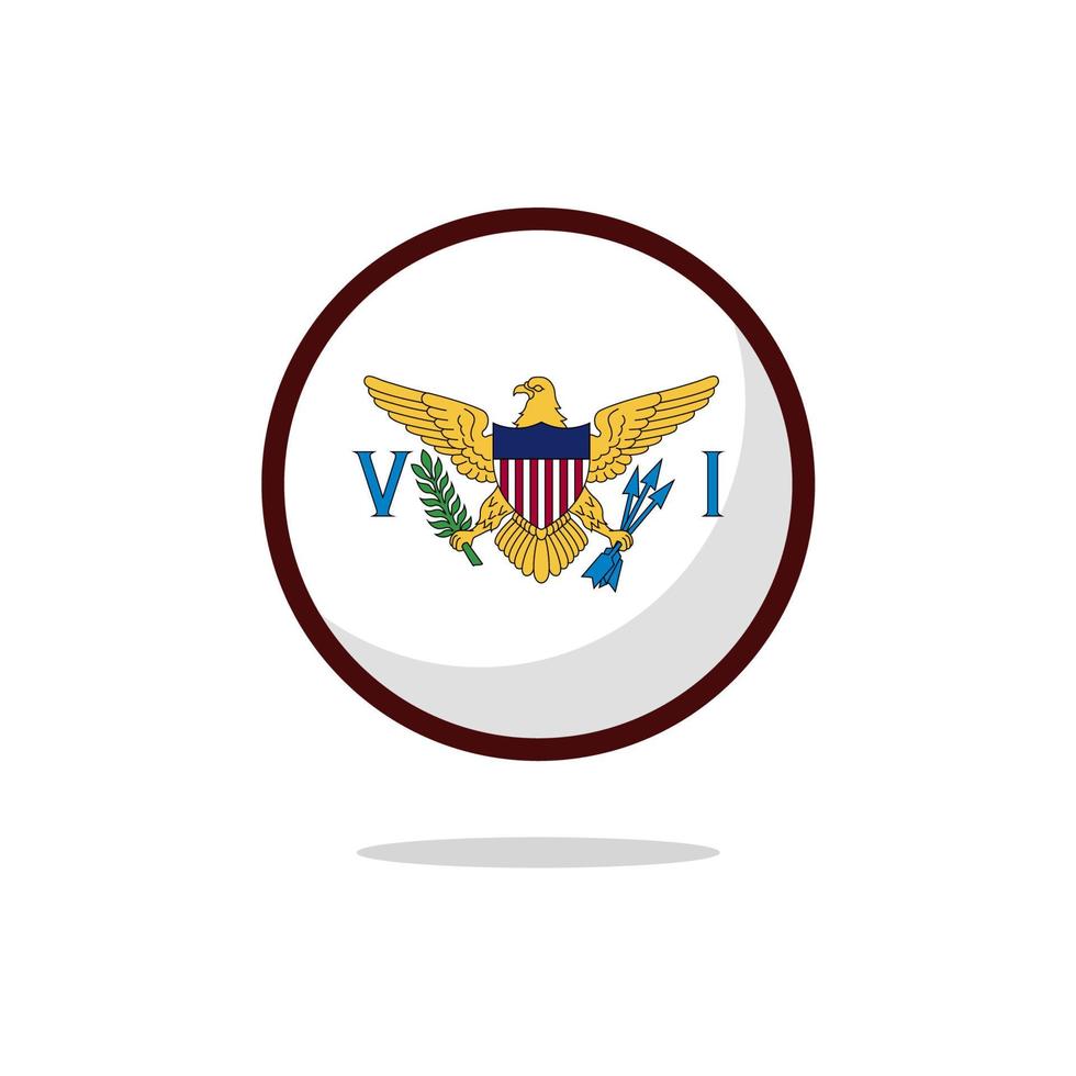 icono de la bandera de las islas vírgenes de los estados unidos vector