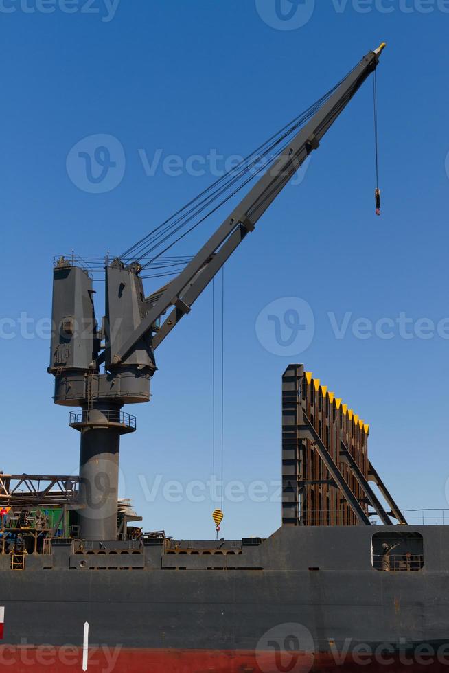 Cargo Ship in port photo