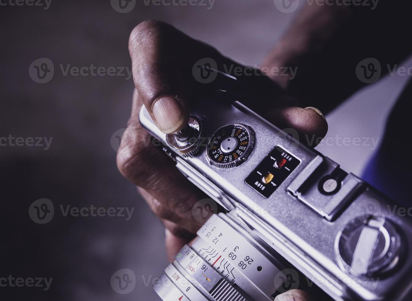 Close up of a old camera photo