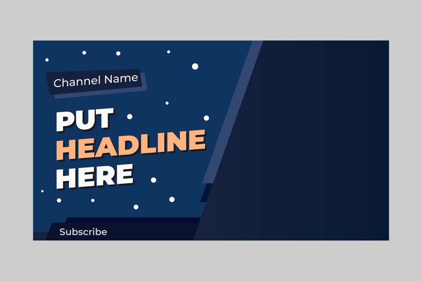 thumbnail youtube template design. vector