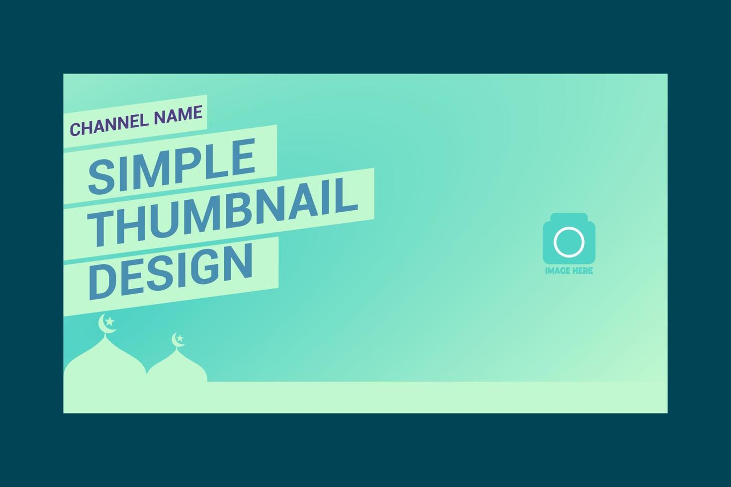 thumbnail youtube template design. vector