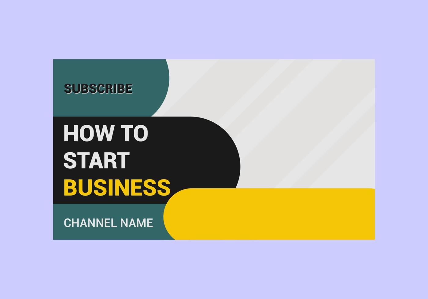thumbnail youtube template design. vector