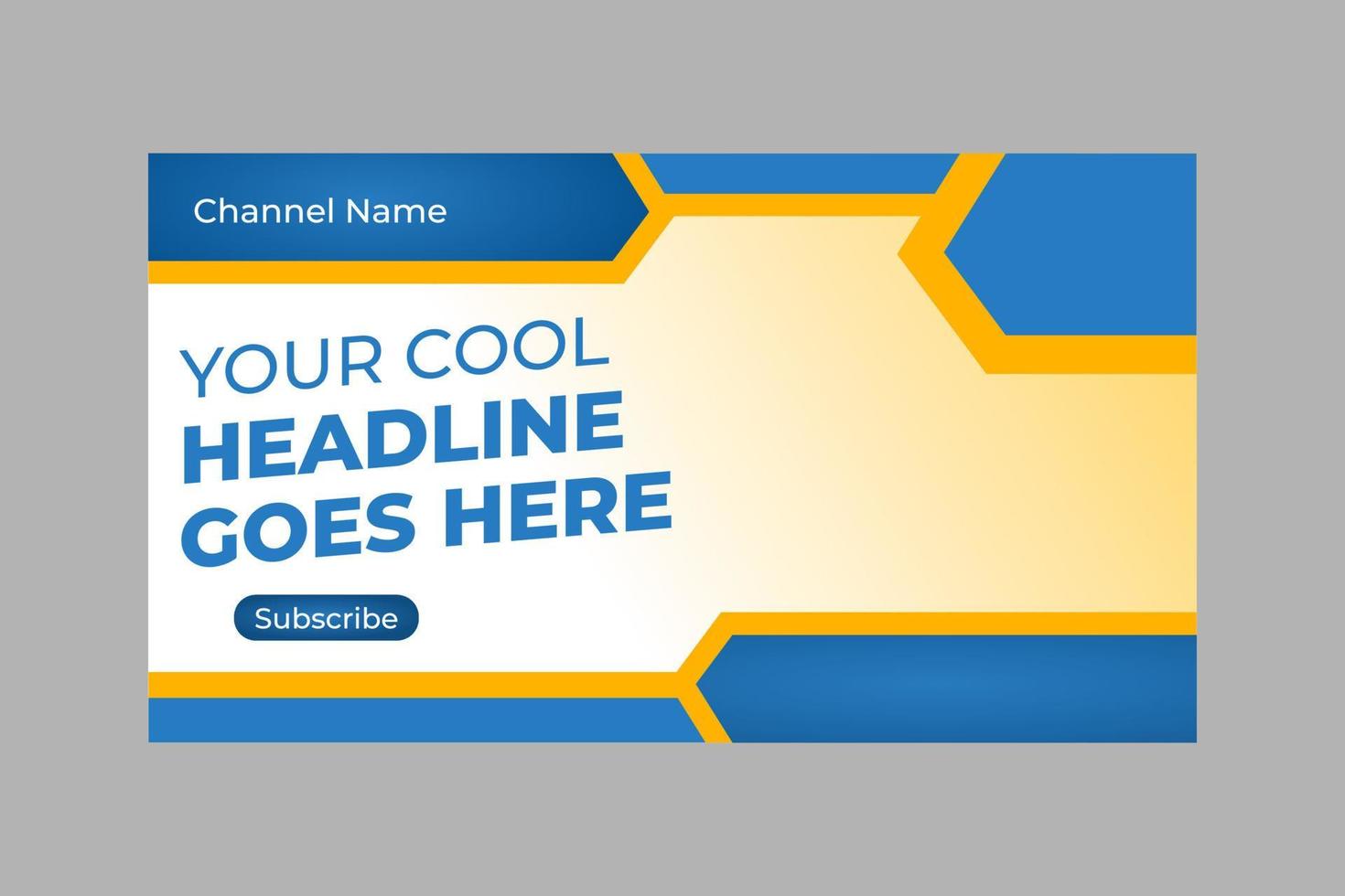 thumbnail youtube template design. vector