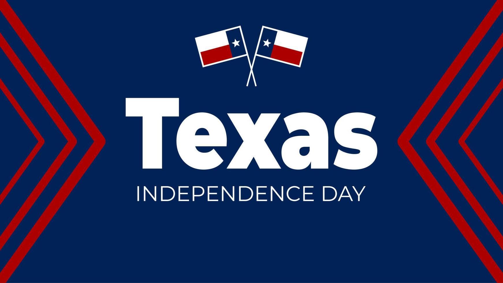 plantilla de tarjeta de felicitación día de la independencia de texas vector