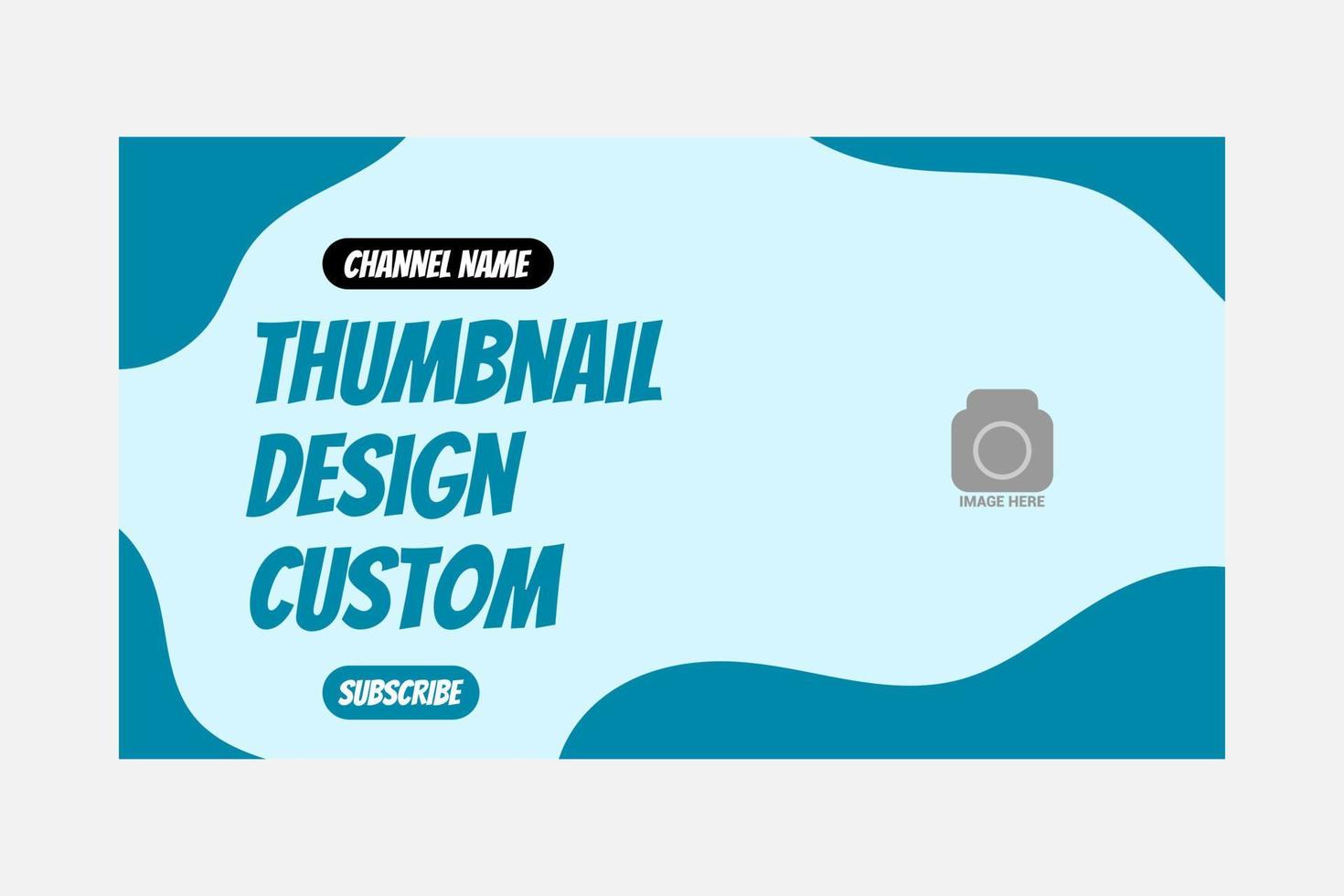 thumbnail youtube template design. vector