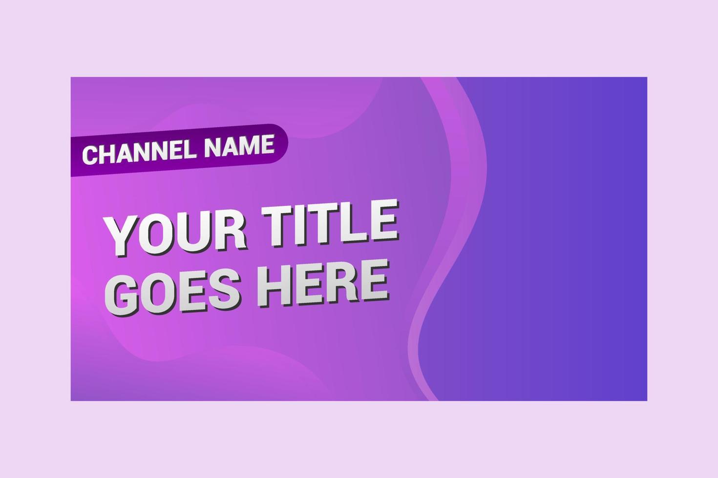 thumbnail youtube template design. vector