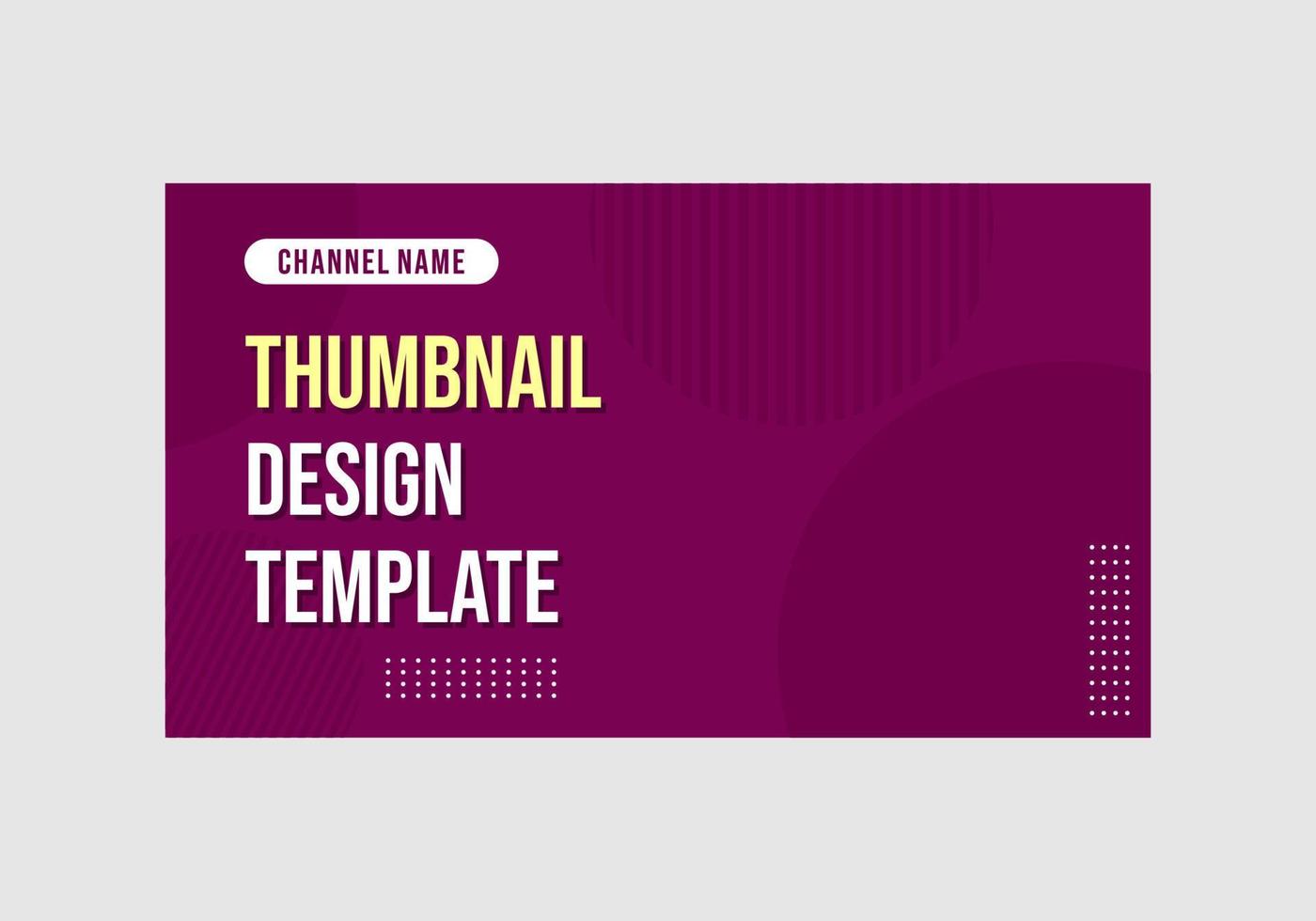 thumbnail youtube template design. vector