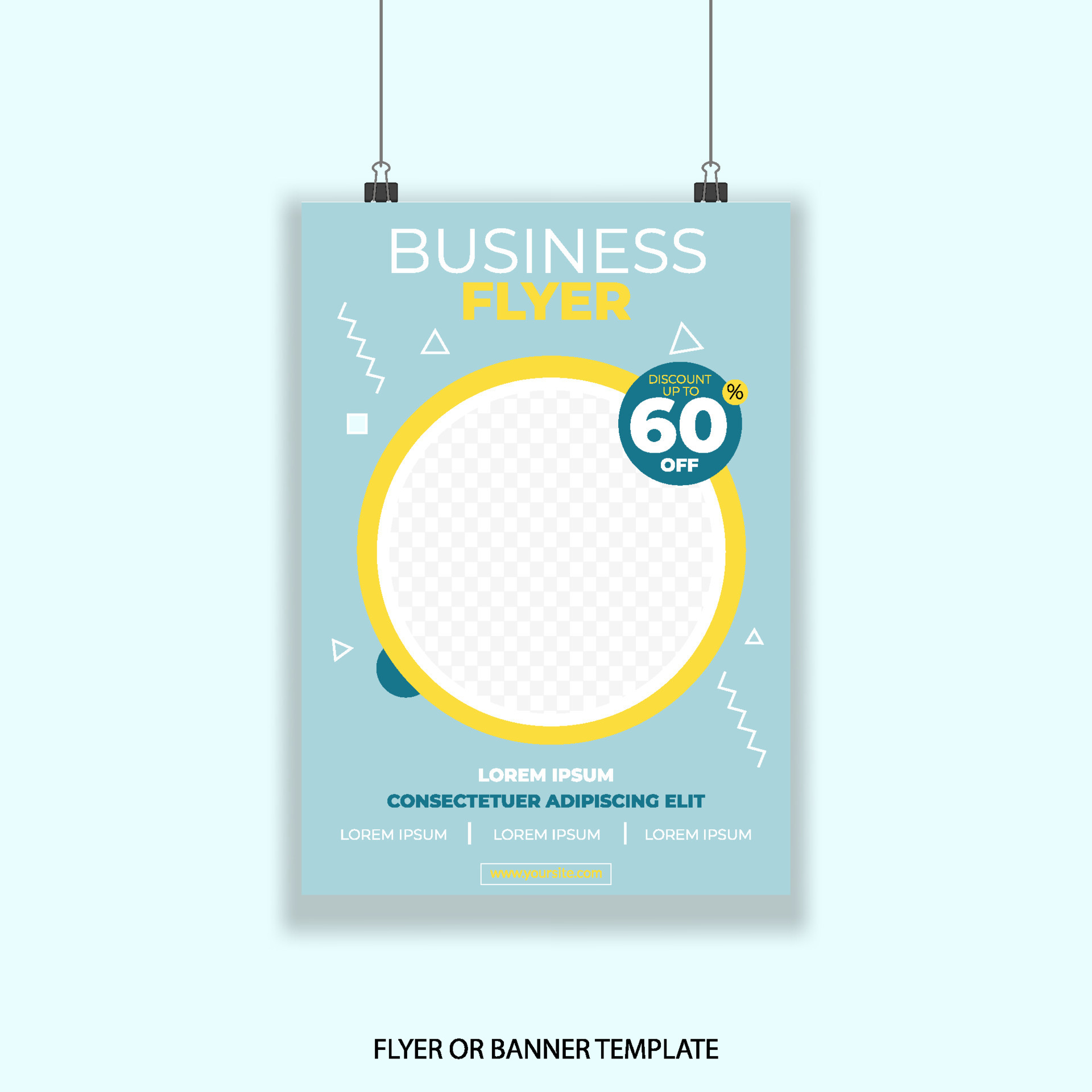 Business flyer or poster graphic design template easy to customize simple and elegant design