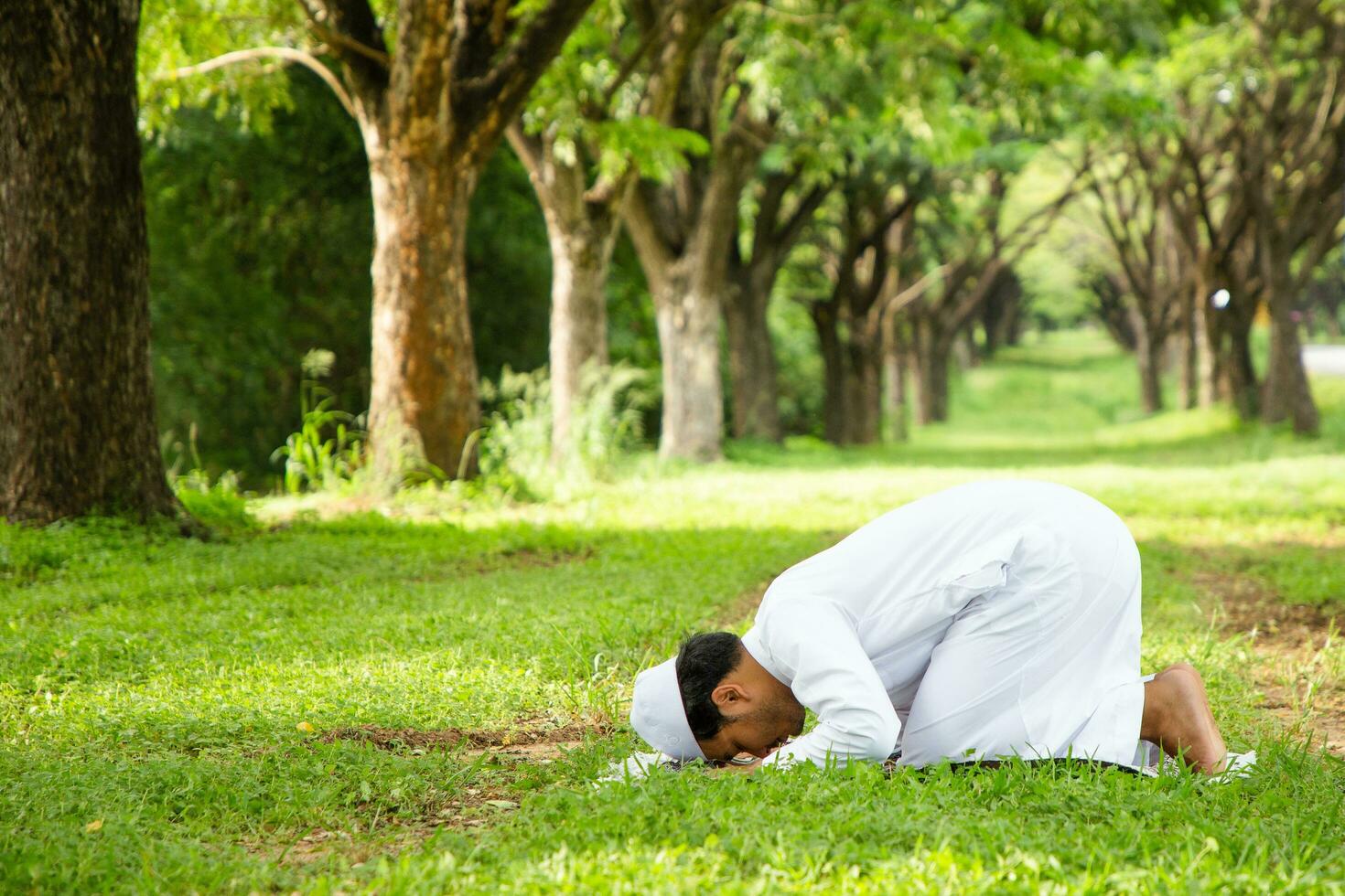 asian muslim man praying,Ramadan festival concept photo