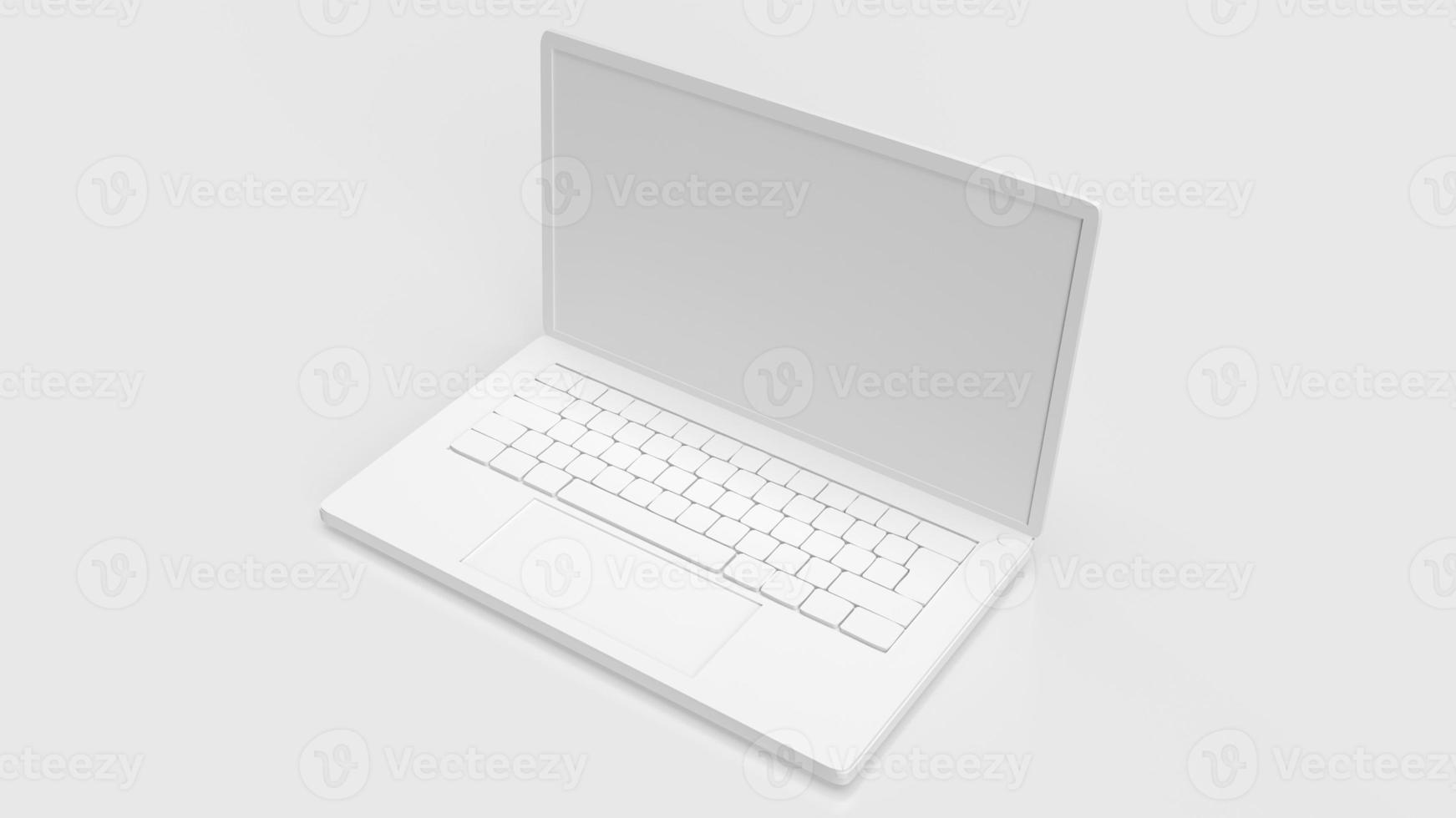 The white notebook on white background 3d rendering photo