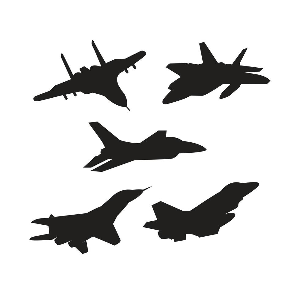 jet flight silhouette vector